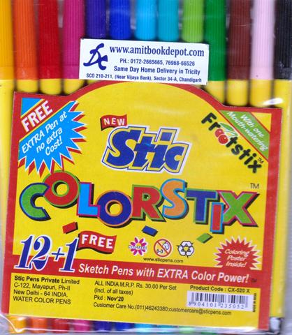 Stic Colorstix Jumbo Color Pens – 24 Shades – Rangbeerangee.com – Colourful  Stationery Sellers